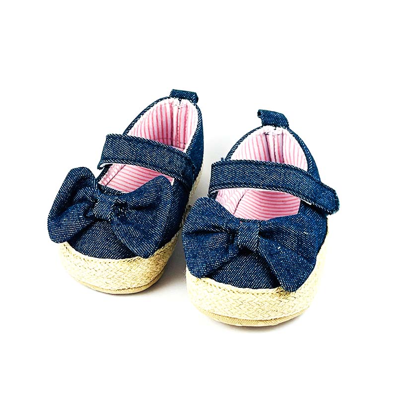 Blue Bow Jeans Pumps