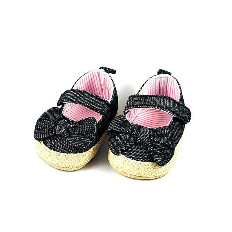 Black Bow Jeans Pumps