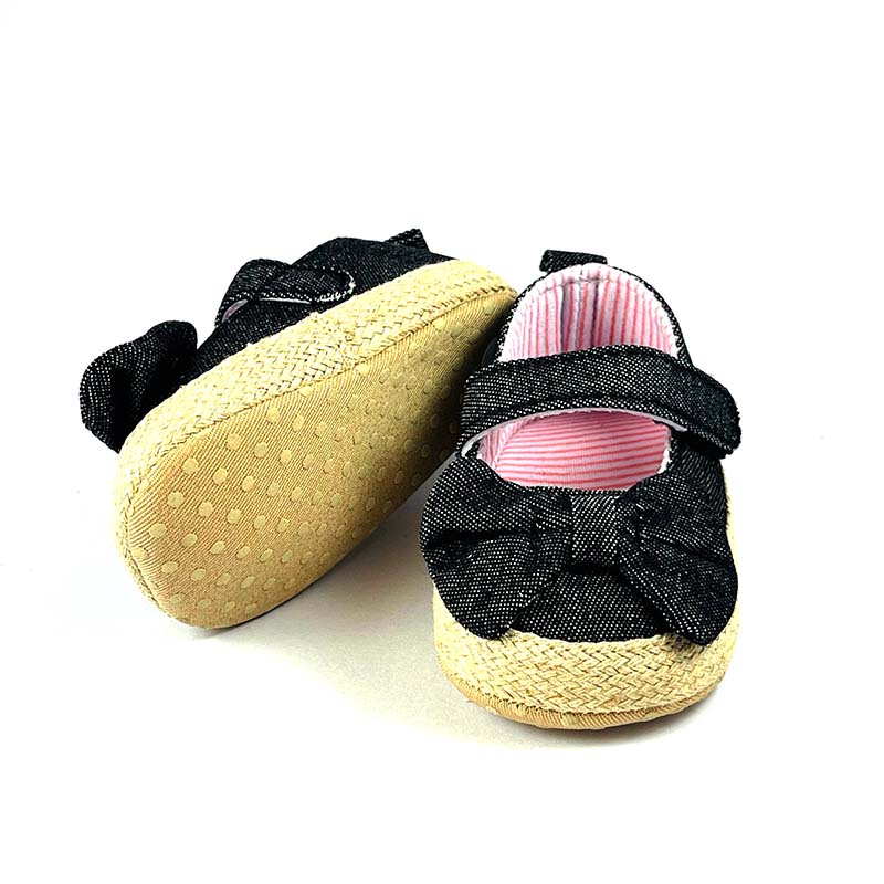 Black Bow Jeans Pumps