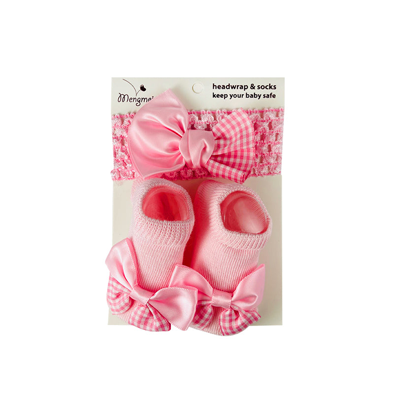 Baby Pink Headband With Booties