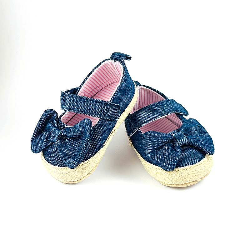 Blue Bow Jeans Pumps