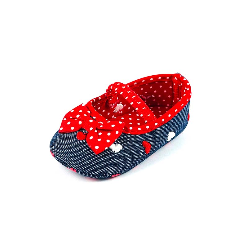 Red and Blue Bow Polka Dots Pumps