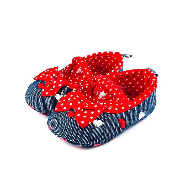 Red and Blue Bow Polka Dots Pumps