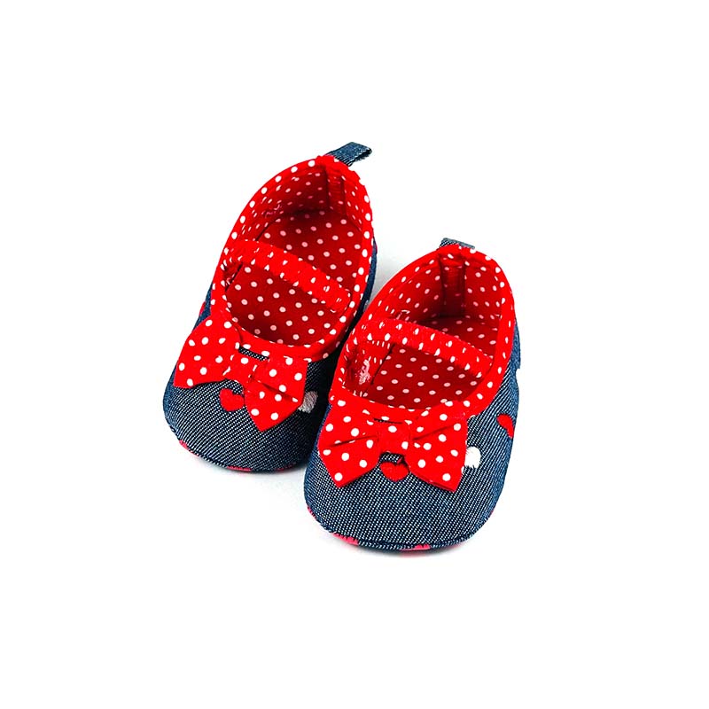 Red and Blue Bow Polka Dots Pumps