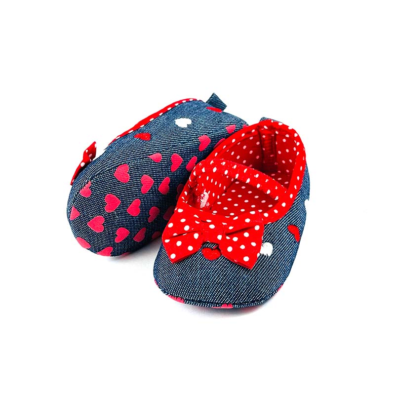 Red and Blue Bow Polka Dots Pumps