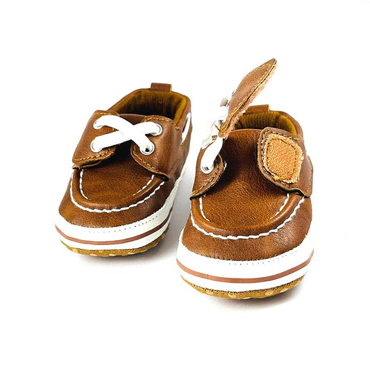 Brown Cross Laces Soft Sole  Boots