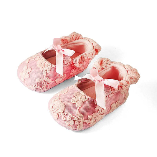 Baby Pink Bow Booties