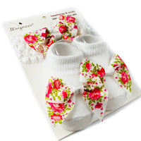 Pink Bow Headband With Booties