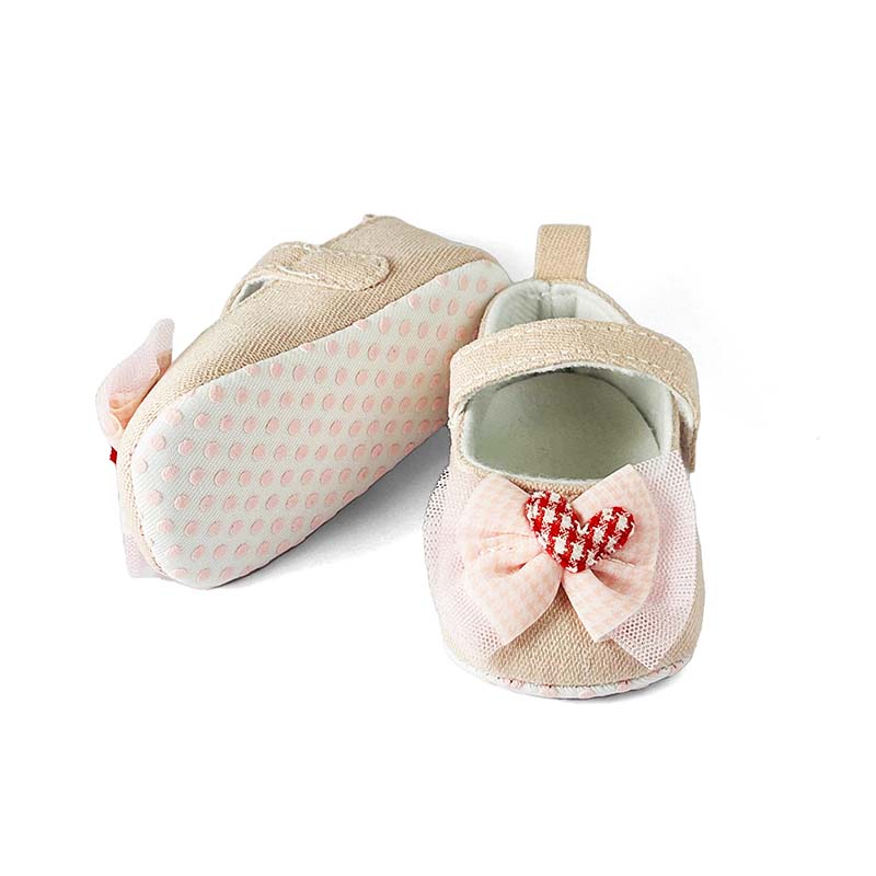 Heart Check Bow Booties