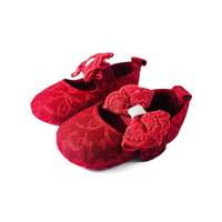 Top Red Bow Strap Booties