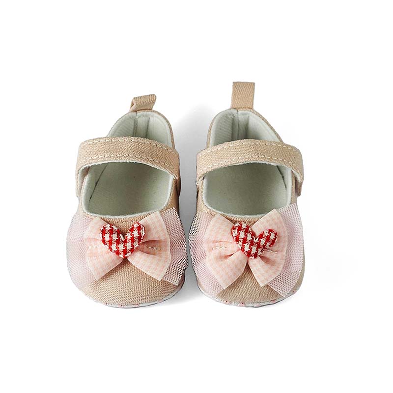 Heart Check Bow Booties